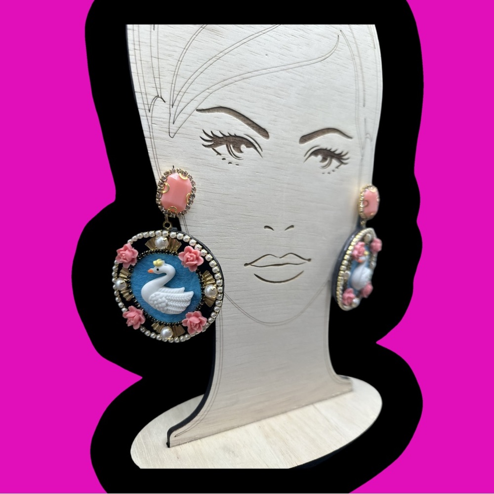 Couture Earrings - Trumpet of the Swan